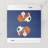 De Placement Carte d'anniversaire Blue Sports (Extérieur déplié)