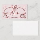 De Placement Carte d'anniversaire d'arc disco personnalisée ros (Devant / Derrière)