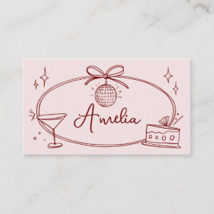 De Placement Carte d'anniversaire d'arc disco personnalisée ros