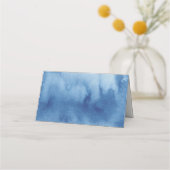 De Placement Carte d'assise couleur bleu. Mariage moderne (Dos)