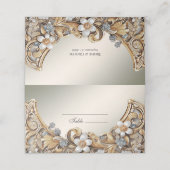 De Placement Carte Décor Blanc Floral Place (Extérieur déplié)