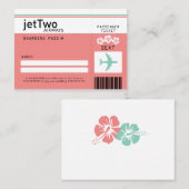 De Placement Carte d'embarquement Hibiscus Flower Boarding Pass (Devant / Derrière)
