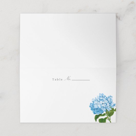 De Placement Carte d'emplacement bleu Hydrangea Blair (Extérieur déplié)