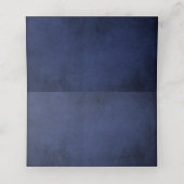 De Placement Carte d'emplacement géométrique florale bleu marin (Intérieur déplié)