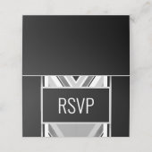 De Placement Carte d'endroit diagonale noire, grise, métallique (Extérieur déplié)