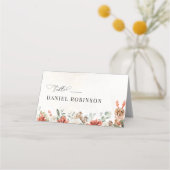 De Placement Carte d'endroit pliée Pinecone rouge hiver (Devant)