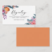 De Placement Carte d'enregistrement Mariage des oranges et des  (Devant / Derrière)