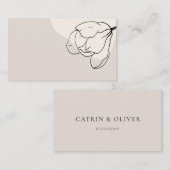 De Placement Carte d'Escort Mariage florale moderne (Devant / Derrière)