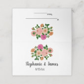 De Placement Carte d'escorte Carte d'emplacement Pink Hot Rose  (Extérieur déplié)