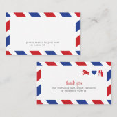 De Placement Carte d'escorte d'avion (Devant / Derrière)