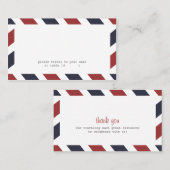 De Placement Carte d'escorte d'avion (Devant / Derrière)