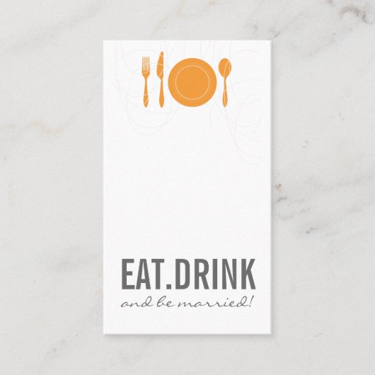 De Placement Carte d'escorte Eat-Drink-BeMarried (Devant)