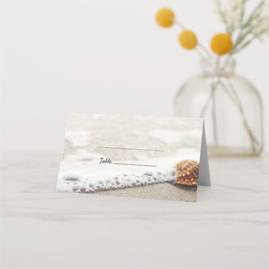De Placement Carte d'escorte Mariage Beach Waves (Devant)