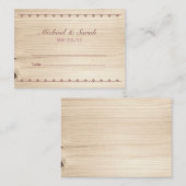 De Placement Carte d'escorte Mariage en bois (Devant / Derrière)