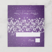 De Placement Carte d'escorte Mariage hiver étincelle violette (Extérieur déplié)