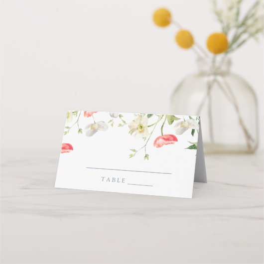De Placement Carte d'escorte Mariage Spring Floral Peony (Devant)