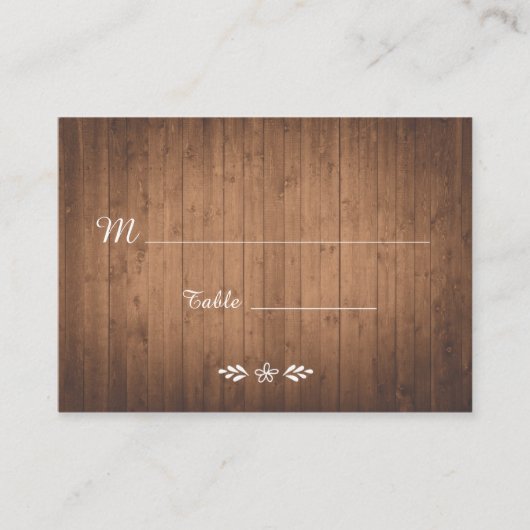 De Placement Carte d'escorte mariage Woodgrain woodgrain (Devant)