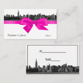 De Placement Carte d'escorte rose chaud BW haute gamme NYC (Devant / Derrière)