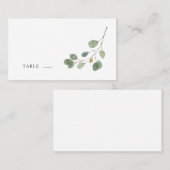 De Placement Carte d'escorte simple Mariage botanique (Devant / Derrière)
