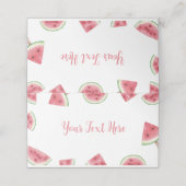 De Placement Carte d'été Watermelon Anniversaire (Extérieur déplié)