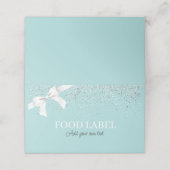 De Placement Carte d'étiquette alimentaire Glitter Tiffany (Extérieur déplié)