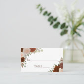 De Placement Carte d'évaluation d'écriture Mariage Rose orange  (Debout devant)