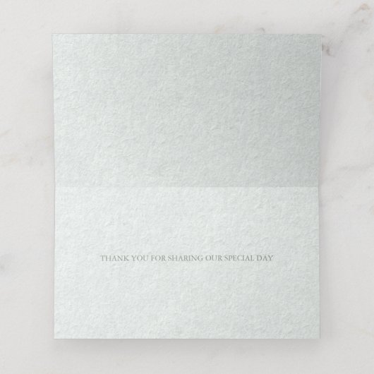 De Placement Carte d'évaluation mariage | Grayed Jade Green Bot (Intérieur déplié)