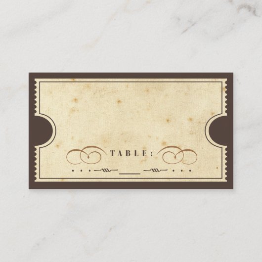 De Placement Carte d'évaluation vintage des billets (Devant)