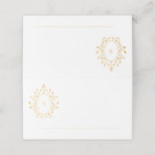 De Placement Carte d'événement à monogramme doré (Extérieur déplié)
