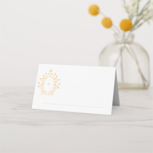De Placement Carte d'événement à monogramme doré (Dos)
