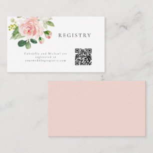 De Placement Carte d'information Elegant Blush Floral Mariage R