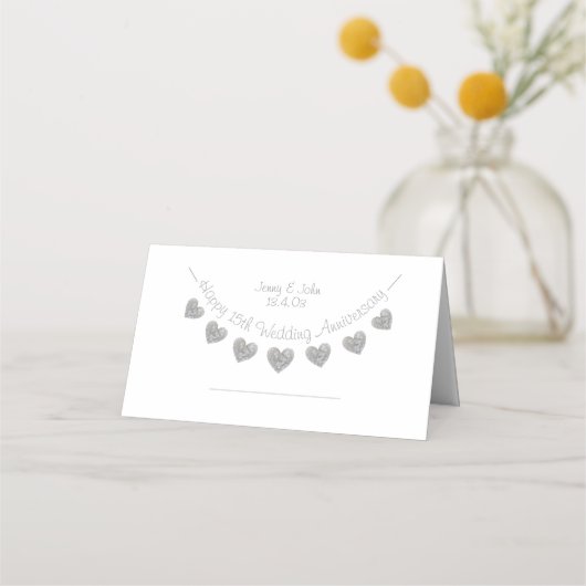 De Placement Carte du 15e anniversaire du Mariage (Devant)