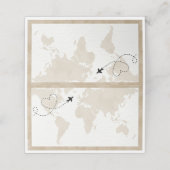 De Placement Carte du Baby shower du Monde Voyage (Extérieur déplié)