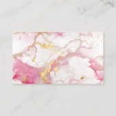 De Placement Carte du nom d'hôte en marbre blanc et or (Dos)