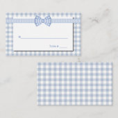 De Placement Carte En vichy Pays Chic Mariage (Devant / Derrière)