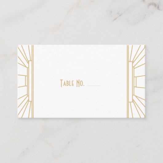 De Placement Carte Escort Invité Art Déco (Devant)