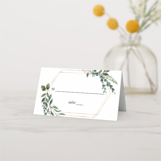 De Placement Carte feuille & Eucalyptus Gold Place (Devant)