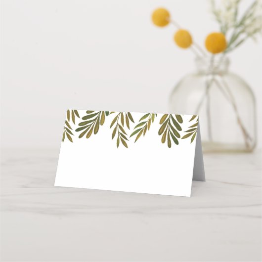 De Placement Carte feuille peinte à la main (Devant)