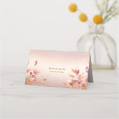 De Placement Carte Feuille rose Floral Place (Dos)