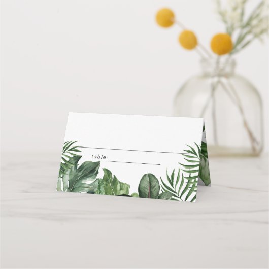 De Placement Carte feuille Tropical Tented (Devant)