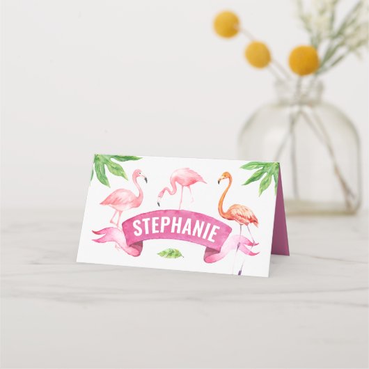 De Placement Carte Flamant rose, Tropical (Devant)