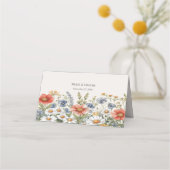 De Placement Carte Fleur sauvage colorée (Dos)