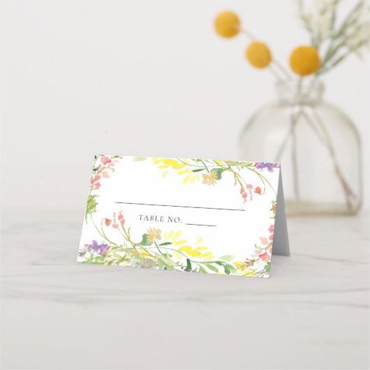 De Placement Carte Fleur sauvage colorée (Devant)