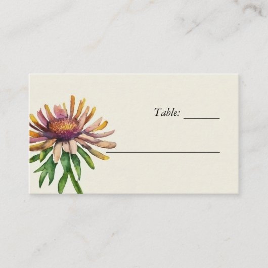 De Placement Carte fleur sauvage Floral Mariage Place (Devant)
