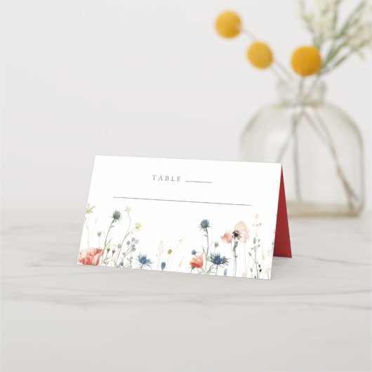 De Placement Carte Fleur sauvage Mariage dynamique (Devant)