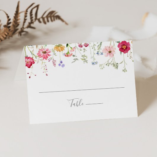 De Placement Carte Fleur sauvage simple multicouleur Mariage