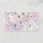 De Placement Carte Fleur sauvage Whimsical Pink Plat Place (Dos)