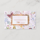 De Placement Carte Fleur sauvage Whimsical Pink Plat Place (Devant)