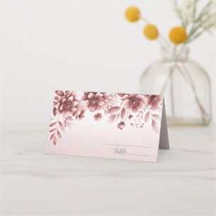 De Placement Carte Floral Place Dusty Rose
