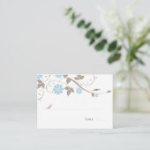 De Placement Carte Florale moderne - Aqua Blue (Debout devant)